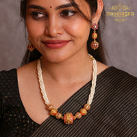 Thiya Pearl & Coral Necklace