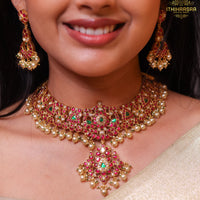 Swathika 2 in 1 Antique Kundan Necklace/ Choker