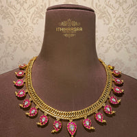 Rashmika Inspired Antique Kundan Necklace