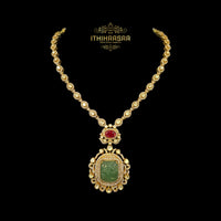 Liyana Statement Uncut Polki Necklace Set