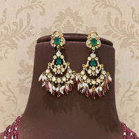 Lord Ganesha Uncut Polki necklace set