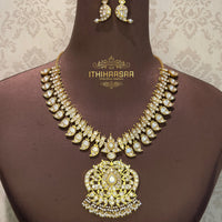 Meenakshi Polki Mango Necklace Set