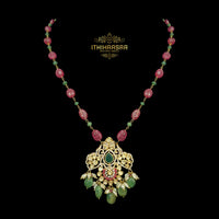 Vinaya Polki Pendant Set
