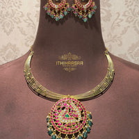 Mayura 3-in-1 Antique Jadau Kundan Necklace Set