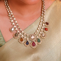 Ratnavahli Navrathan Uncut Polki Necklace