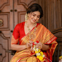 Antique vintage kundan haar with real pearls and paired with statement jhumkas beautifully adorned by actress sneha mam in 92.5 hallmark silver
