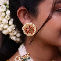 Mayura Mukthika - Real Pearl Peacock Kundan Haar