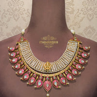 Ananya 10 in 1 Grand Antique Kundan Mango Mala