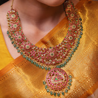 Mayura 3-in-1 Antique Jadau Kundan Necklace Set