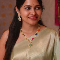 Navira Statement Navarathan Necklace