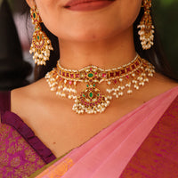 Ranjani Antique Kundan Pearl choker