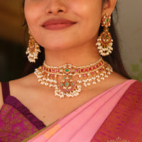 Ranjani Antique Kundan Pearl choker