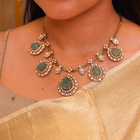 Navya Statement Uncut Polki Handcarved Necklace