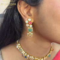 Rathamala Navarathan Uncut Polki Choker