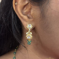 Kriya Uncut Polki & Aventurine Necklace