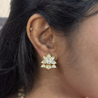 Srivika Statement Antique Uncut Polki Pearl Necklace