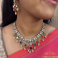 Uncut Polki Navarathna Necklace
