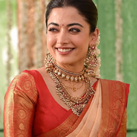 Rashmika Inspired Antique Kundan Necklace