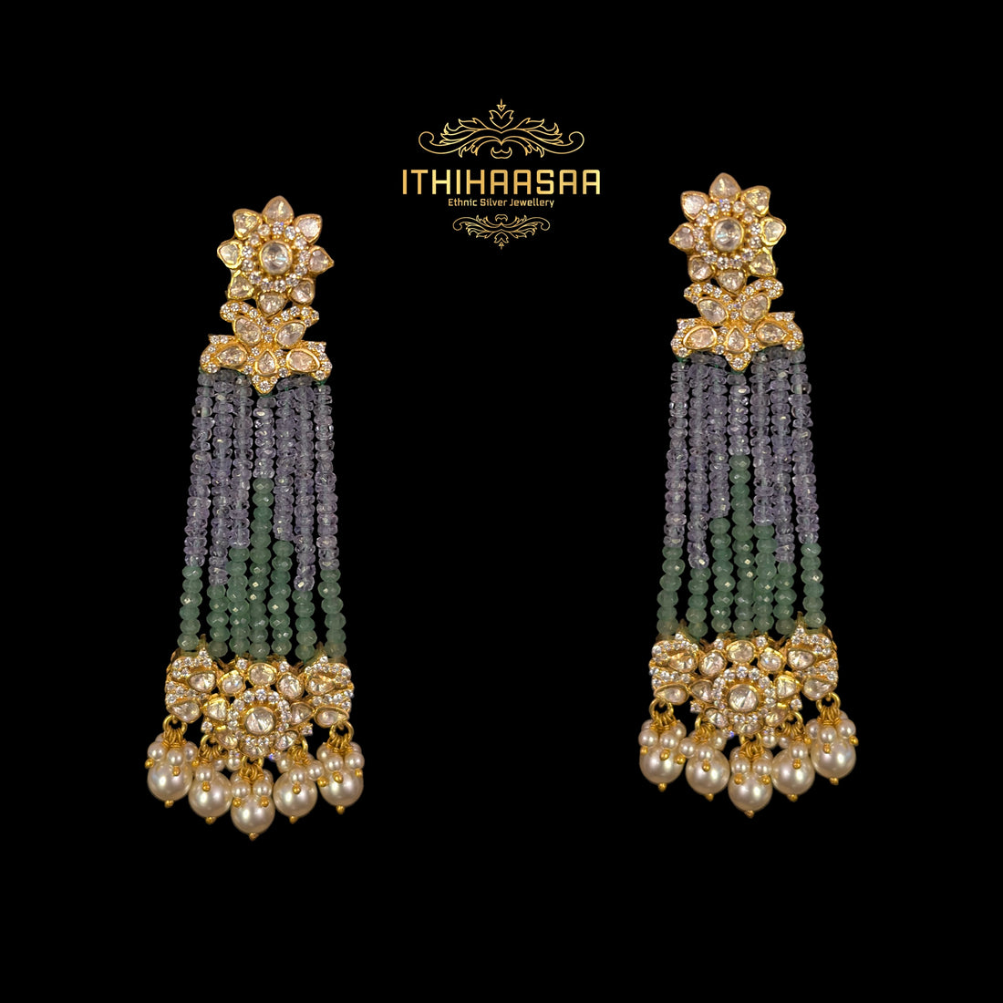 Zaina Uncut Polki Earrings