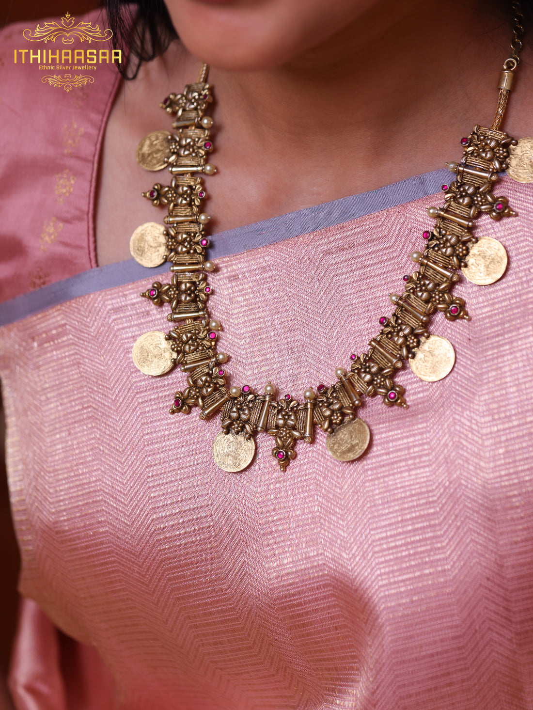Vedhika Goddess Lakshmi Antique Kasu Mala
