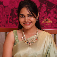 Ratnavahli Navrathan Uncut Polki Necklace