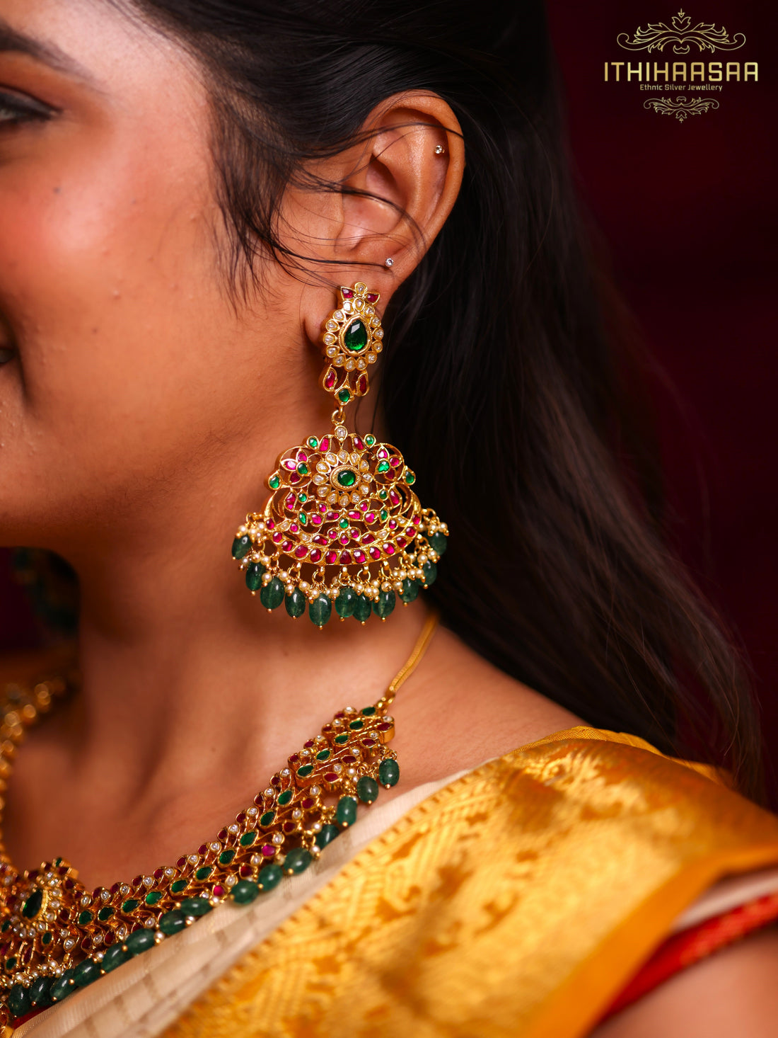 Ruhi Antique Kundan Necklace set