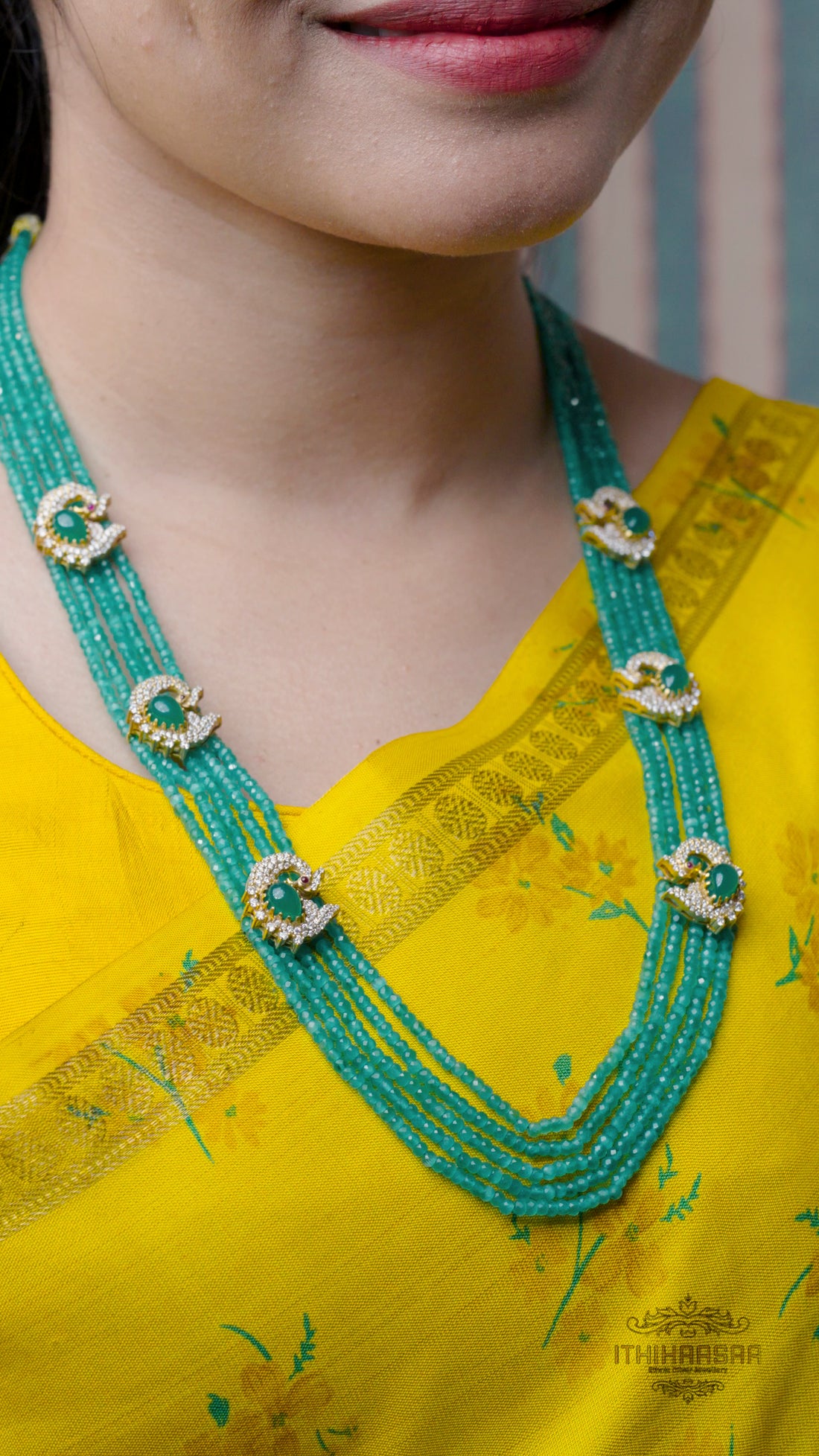Elina Statement Peacock Necklace Set