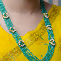 Elina Statement Peacock Necklace Set
