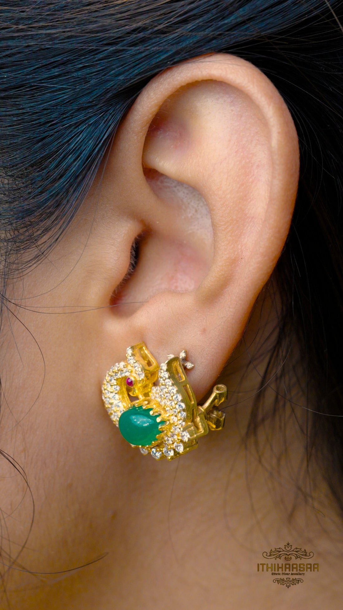 Elina Statement Peacock Necklace Set