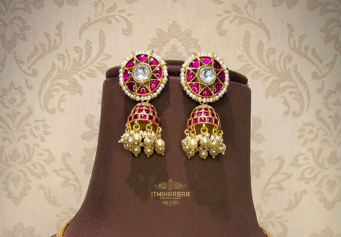 Tvesha Antique Kundan Lakshmi Necklace Set
