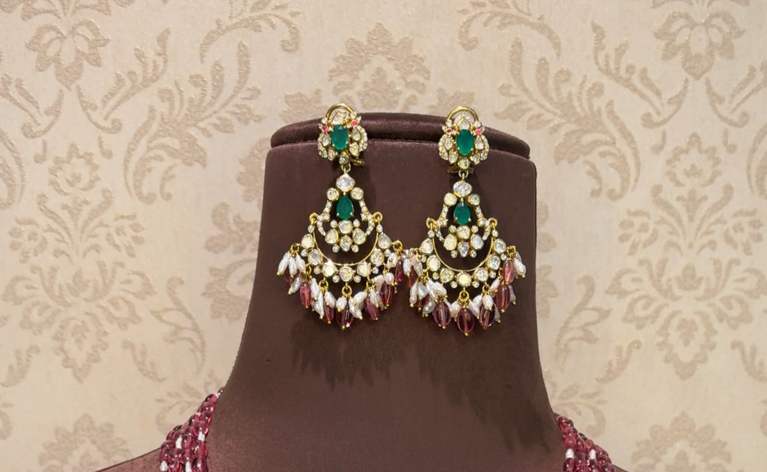 Lord Ganesha Uncut Polki necklace set