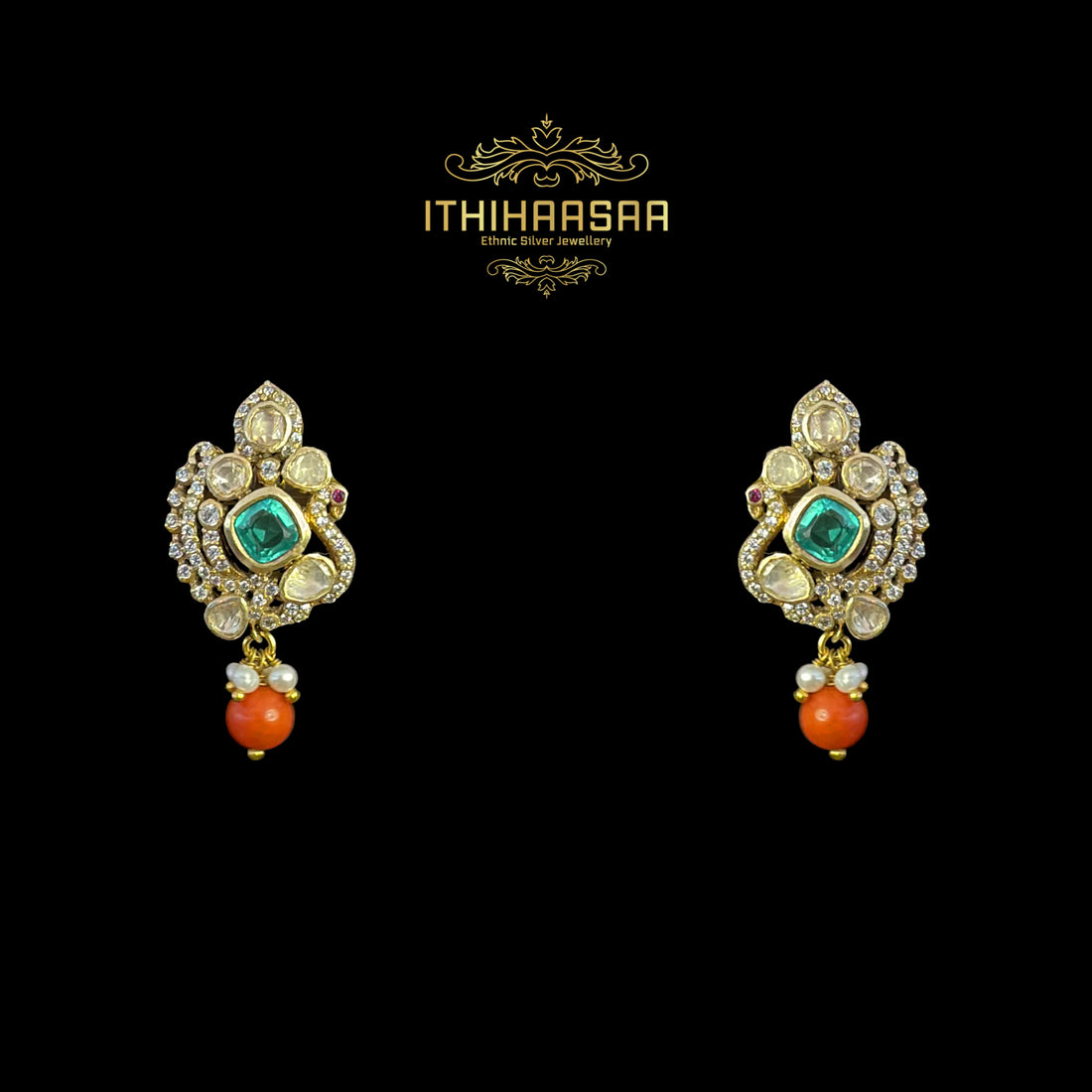 Ridhu Uncut Polki Earrings
