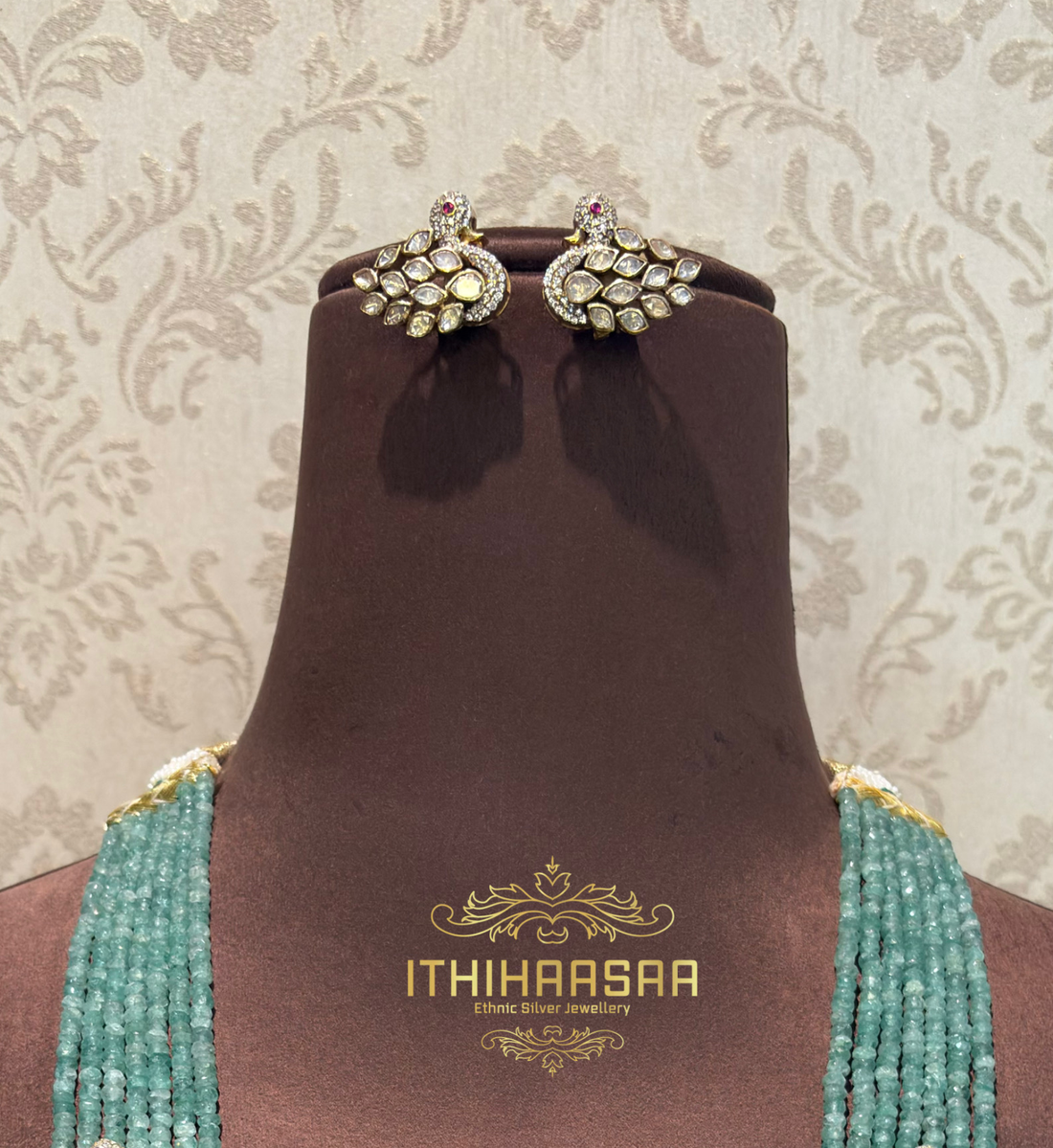 Sravya Statement Swan Necklace Set