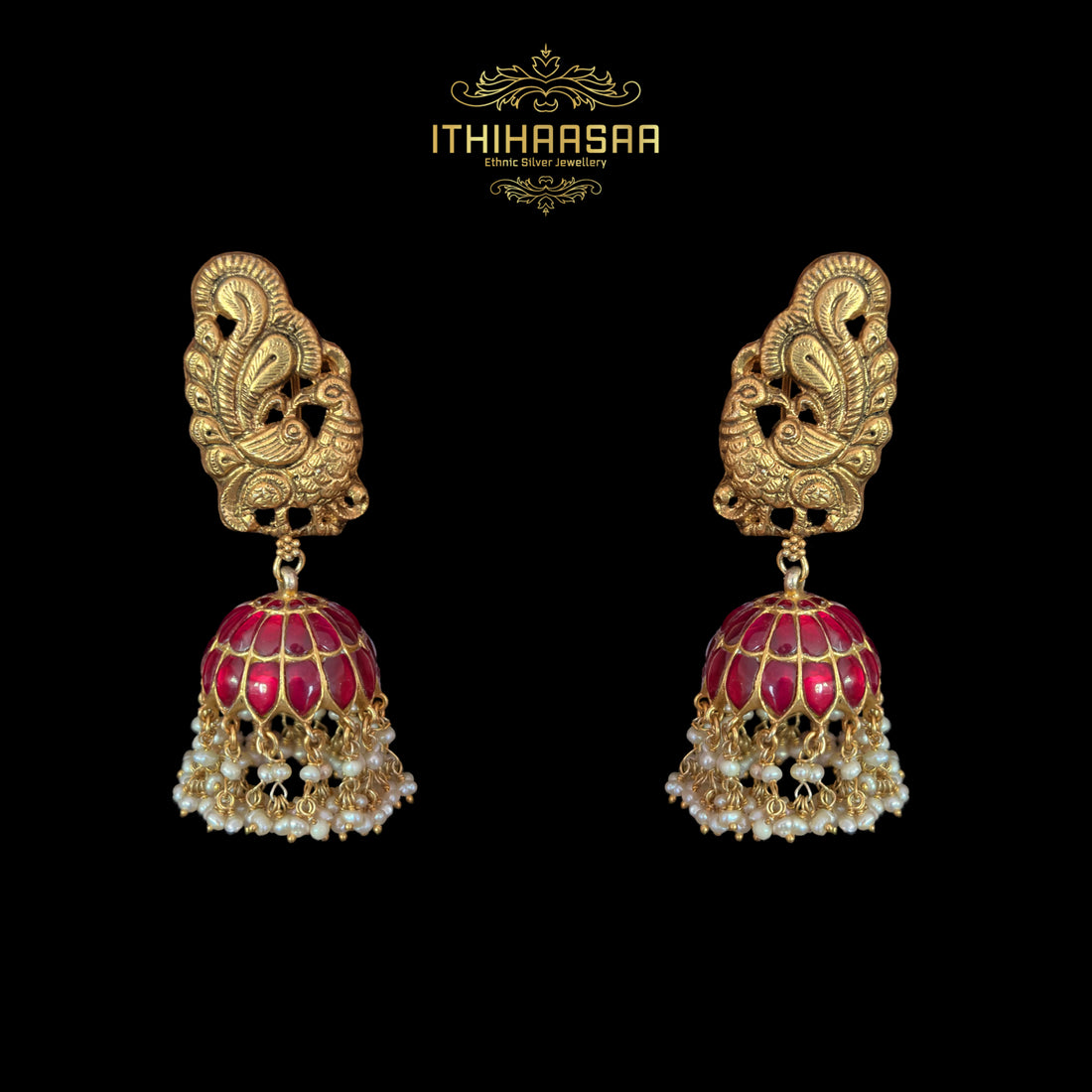 Tanvika Nakshi Kundan Jhumkas