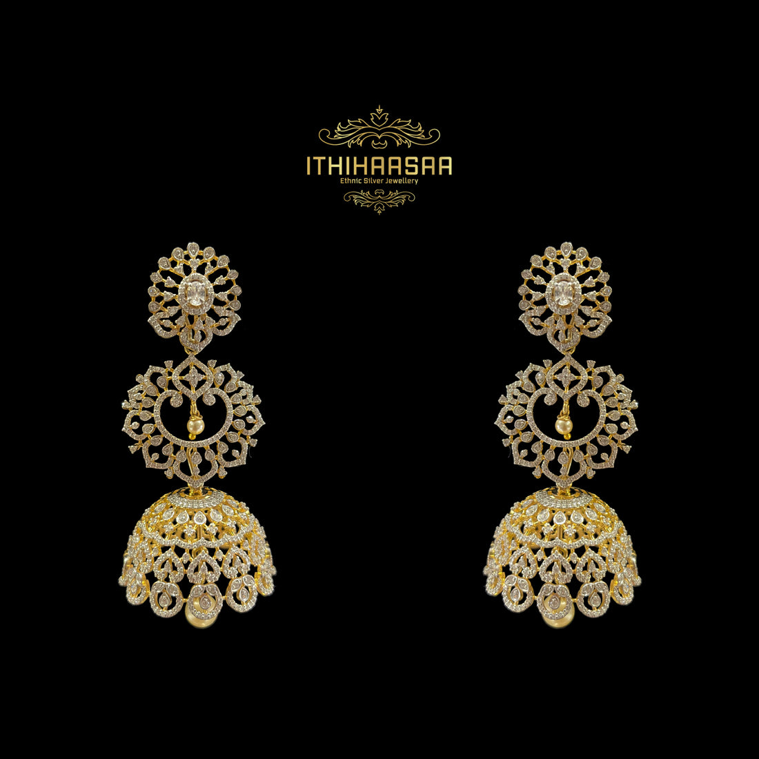 Ziana 6-in-1 CZ Convertible Earrings