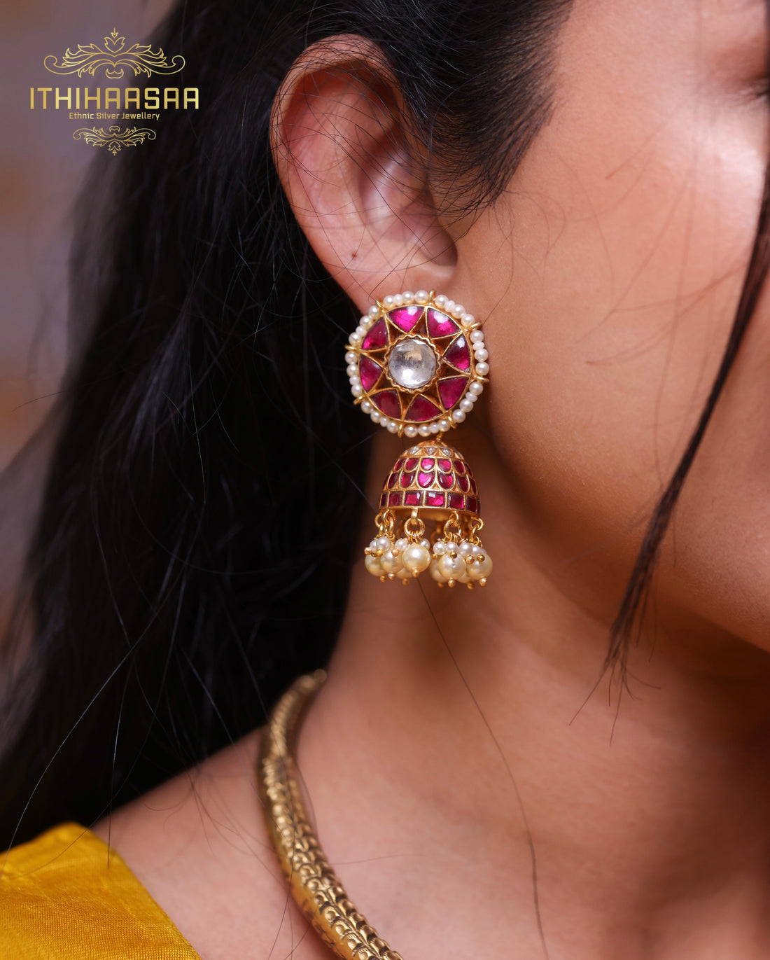 Aaradhya Antique Kundan Kante Necklace