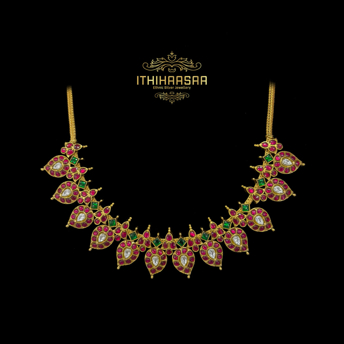 Aadhvika 2 in 1 Kundan Mango Necklace Set