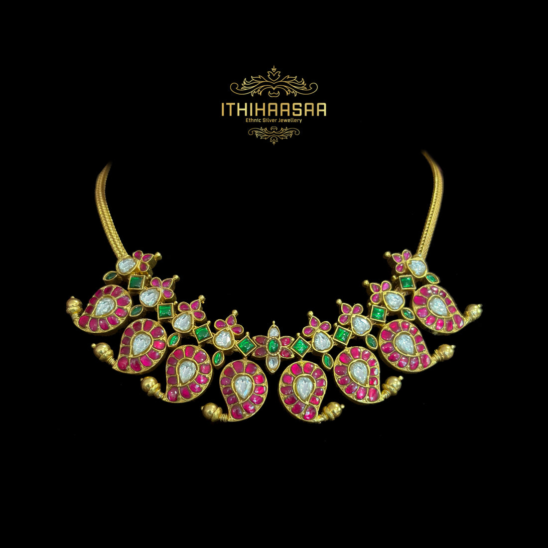 Madhumathi 2 in 1 Kundan Mango Necklace