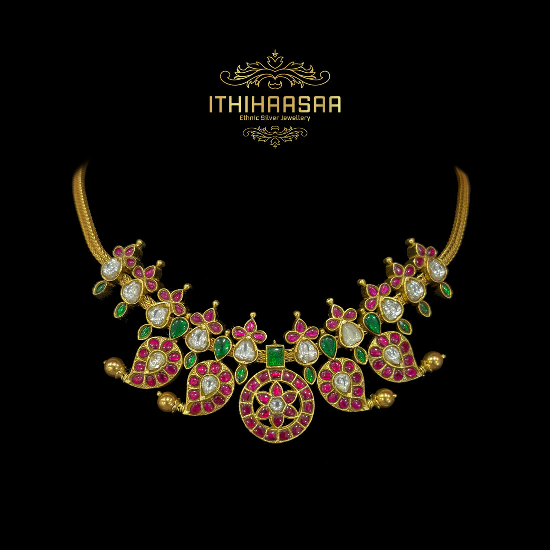 Madhavi 2 in 1 Kundan Mango Necklace
