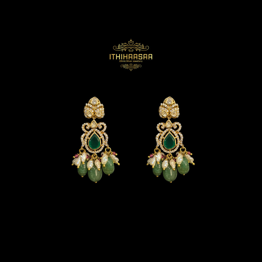 Vinaya Polki Pendant Set