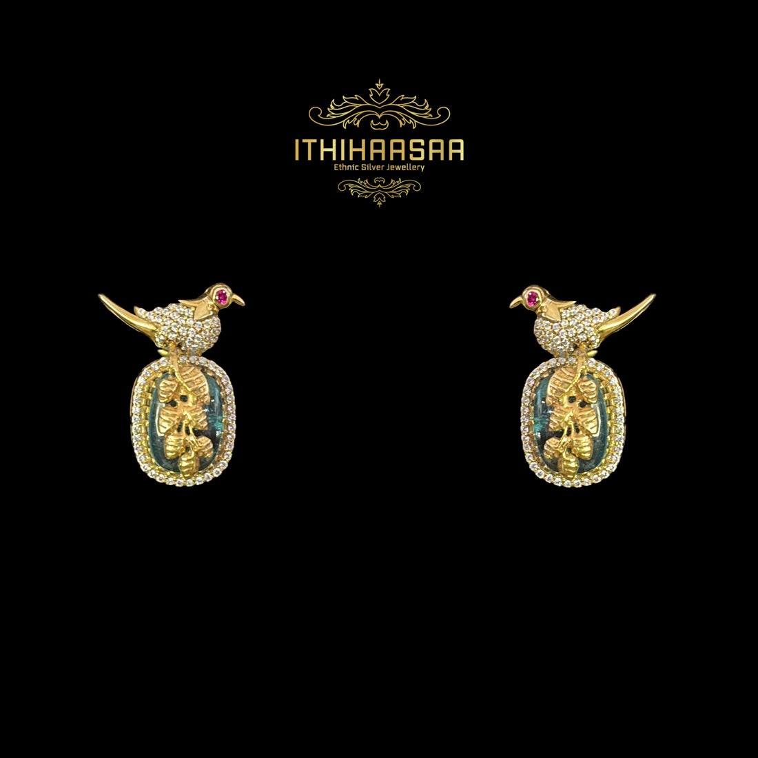 Aquamarine Bird Mangalsutra
