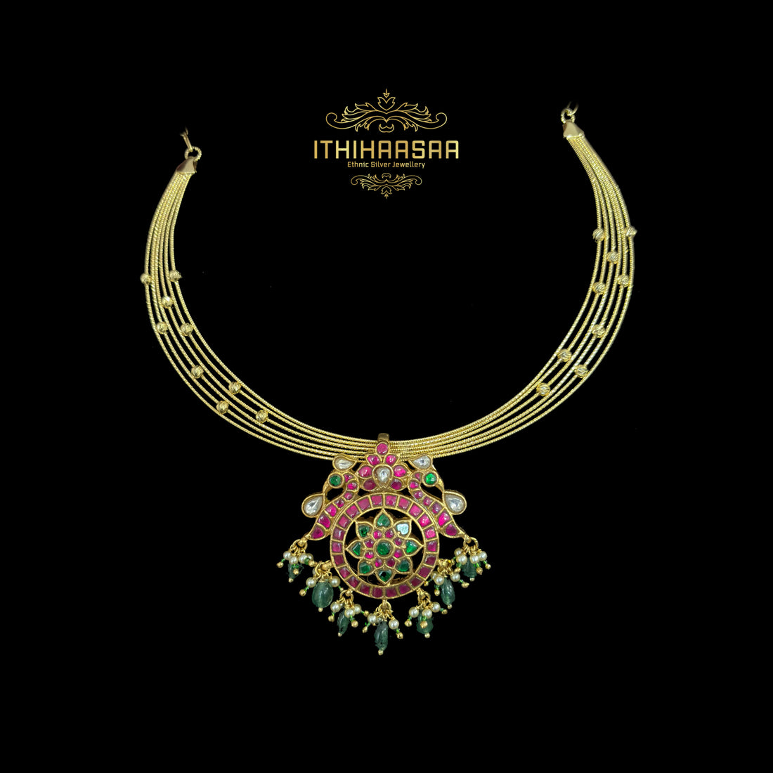 Charu Hasli Kundan Necklace with Pendant