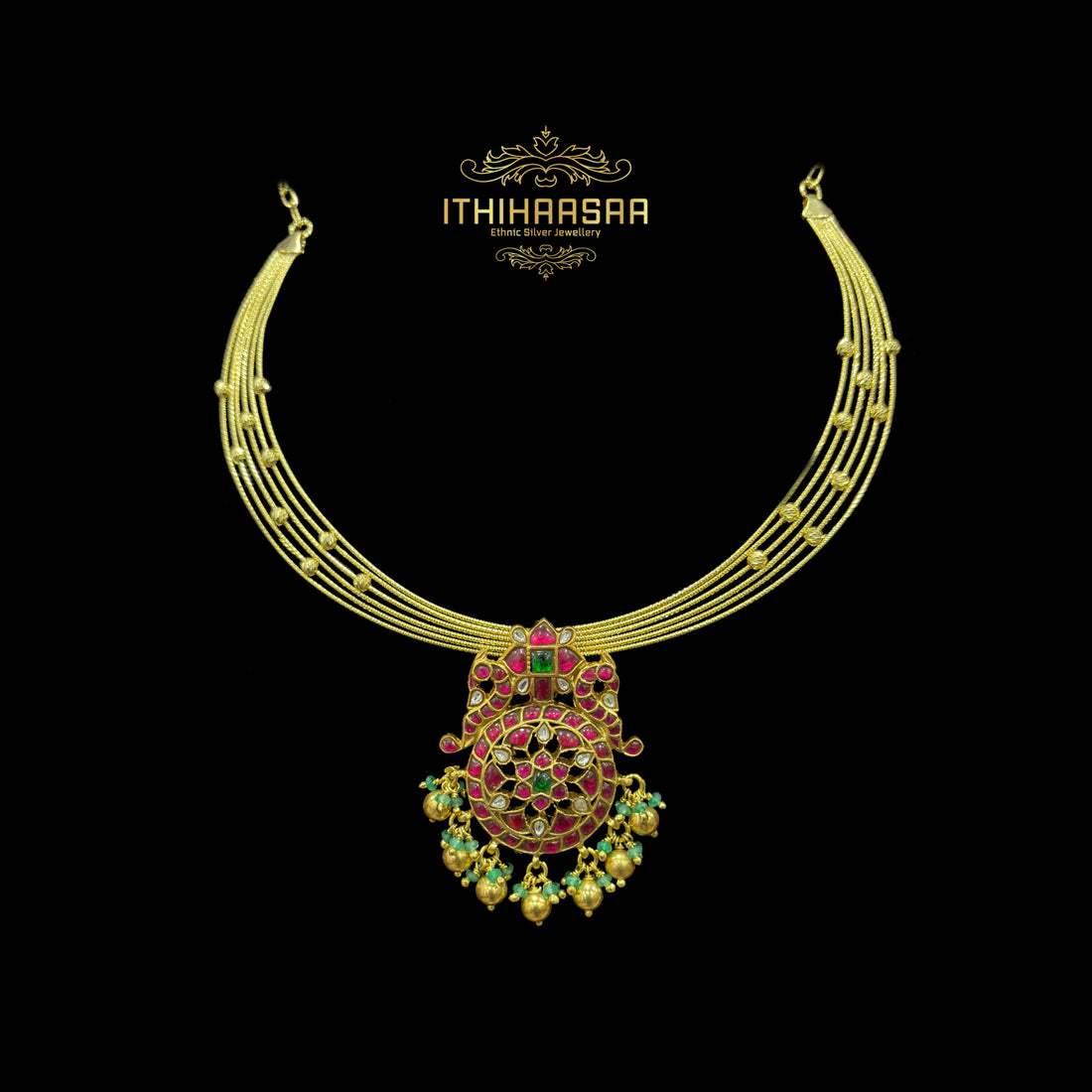 Shravani Kundan Hasli Necklace with Pendant