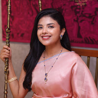 Harika Tanzanite Uncut Polki Necklace Set