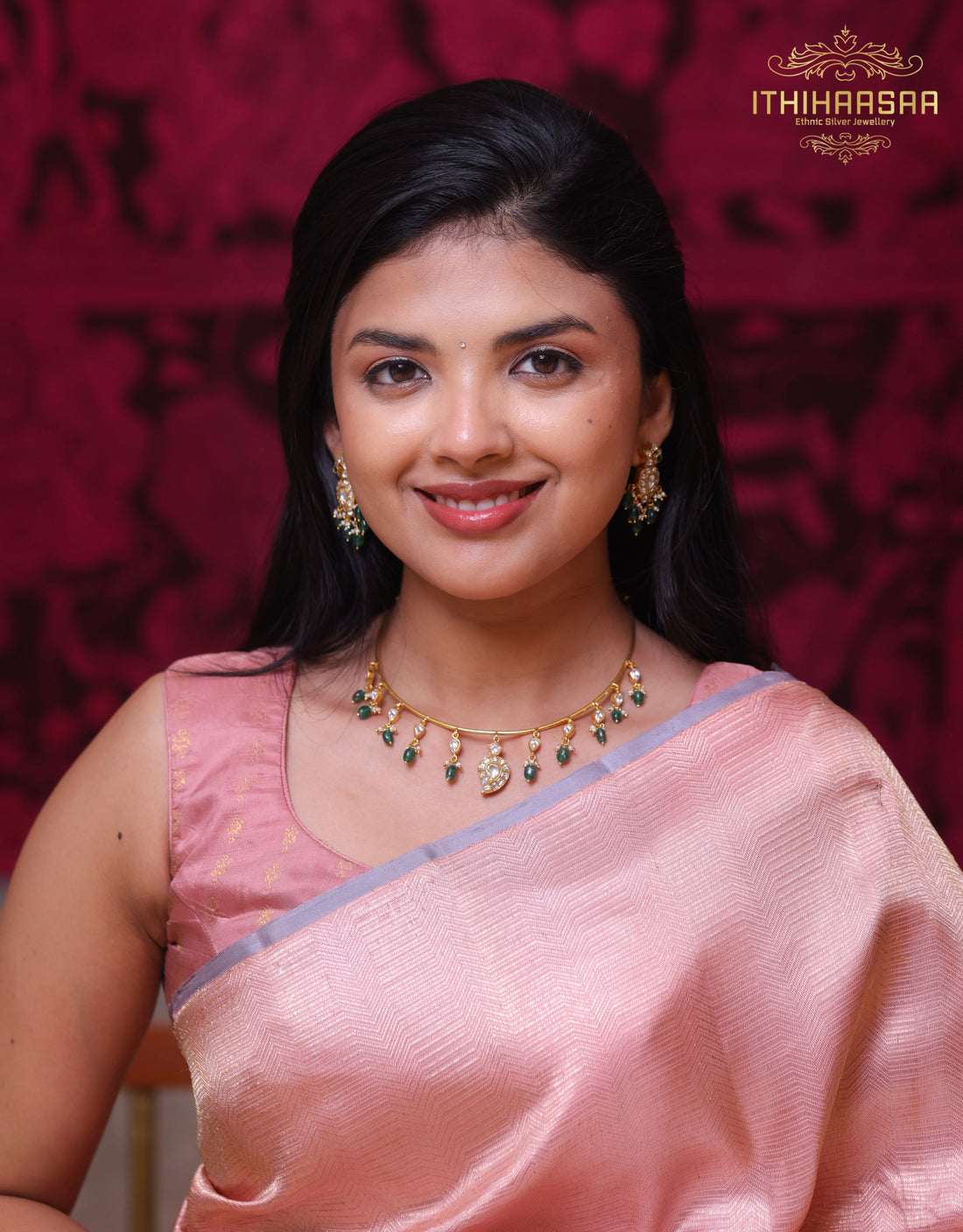 Vanya 2-in-1 Reversible Kundan Mango Hasli Necklace