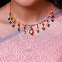 Vanya 2-in-1 Reversible Kundan Mango Hasli Necklace