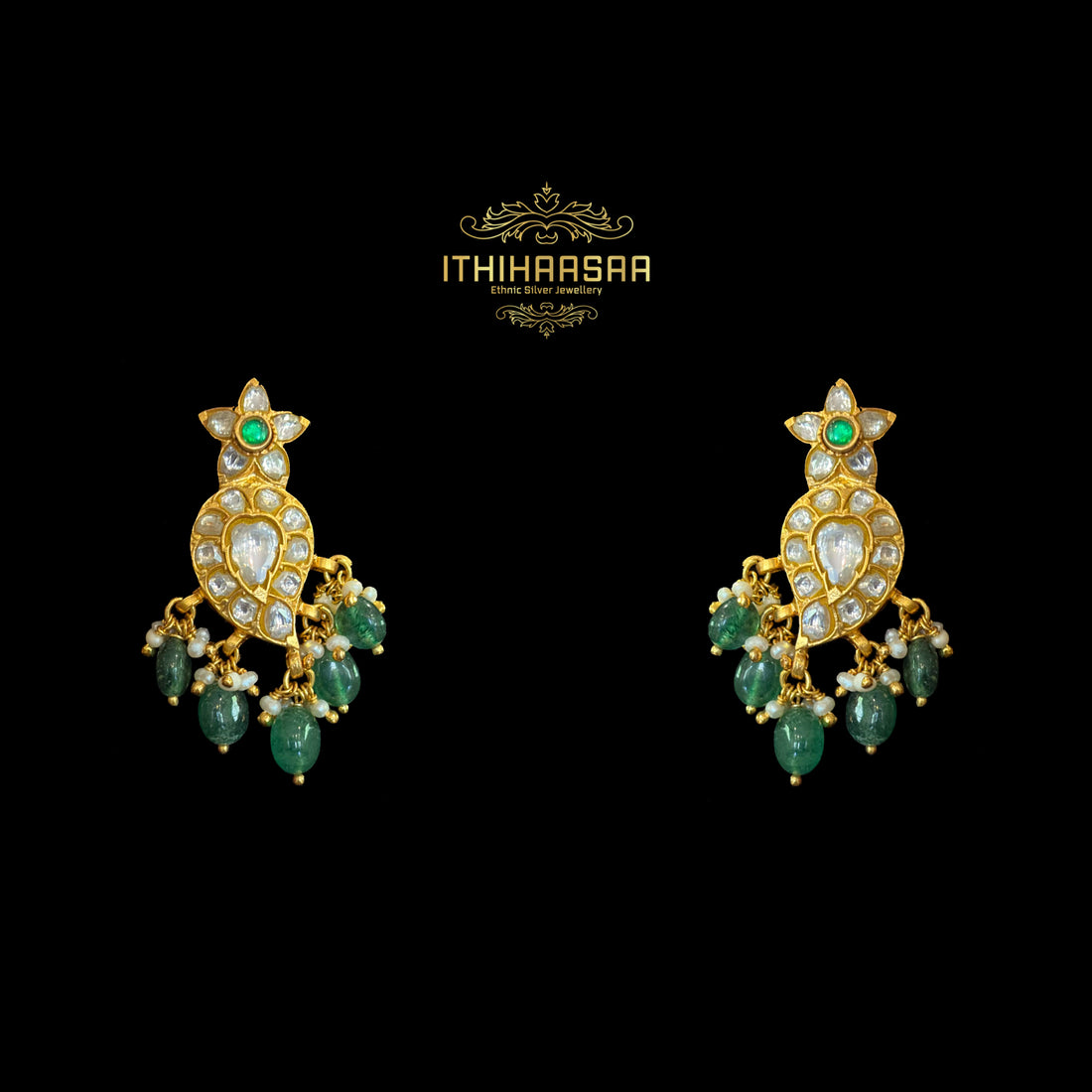 Vanya 2-in-1 Reversible Kundan Mango Hasli Necklace