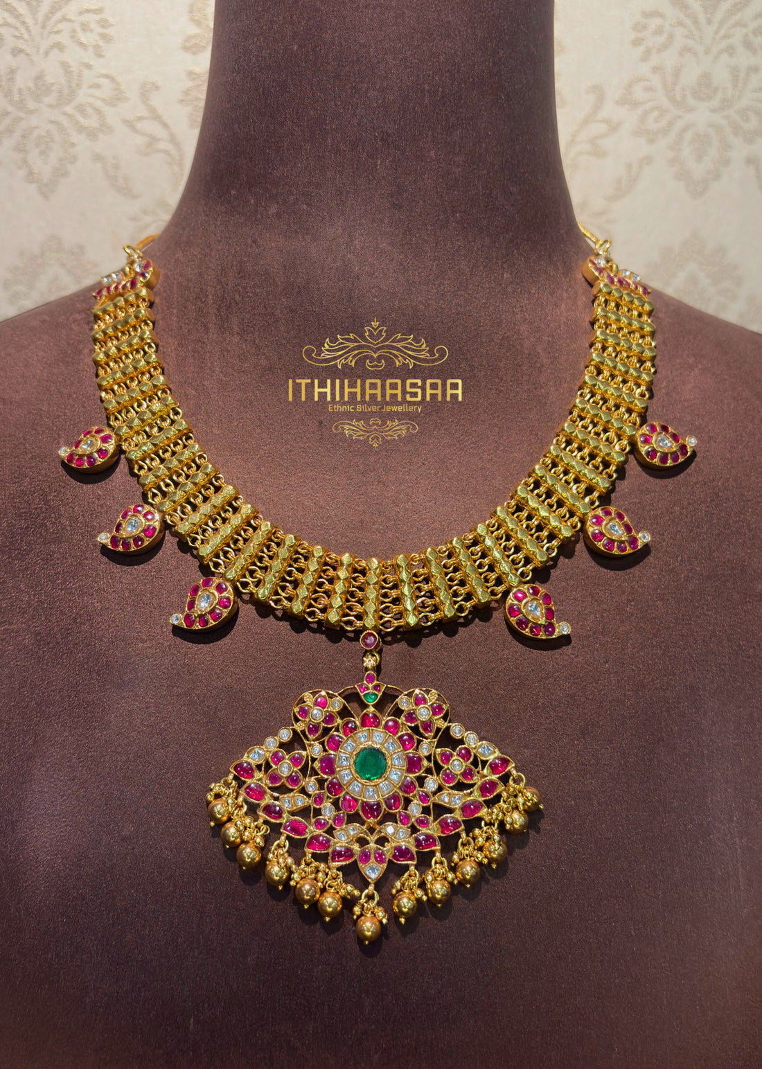 Samiksha - Grand Antique Kundan Necklace