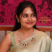 Ratnavahli Navrathan Uncut Polki Necklace