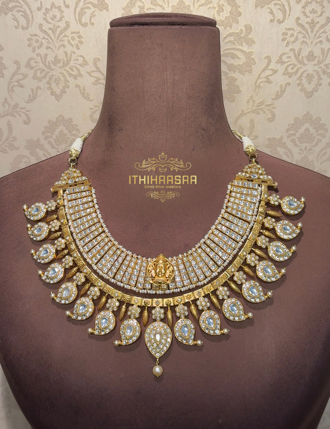 Ananya 10 in 1 Grand Antique Kundan Mango Mala